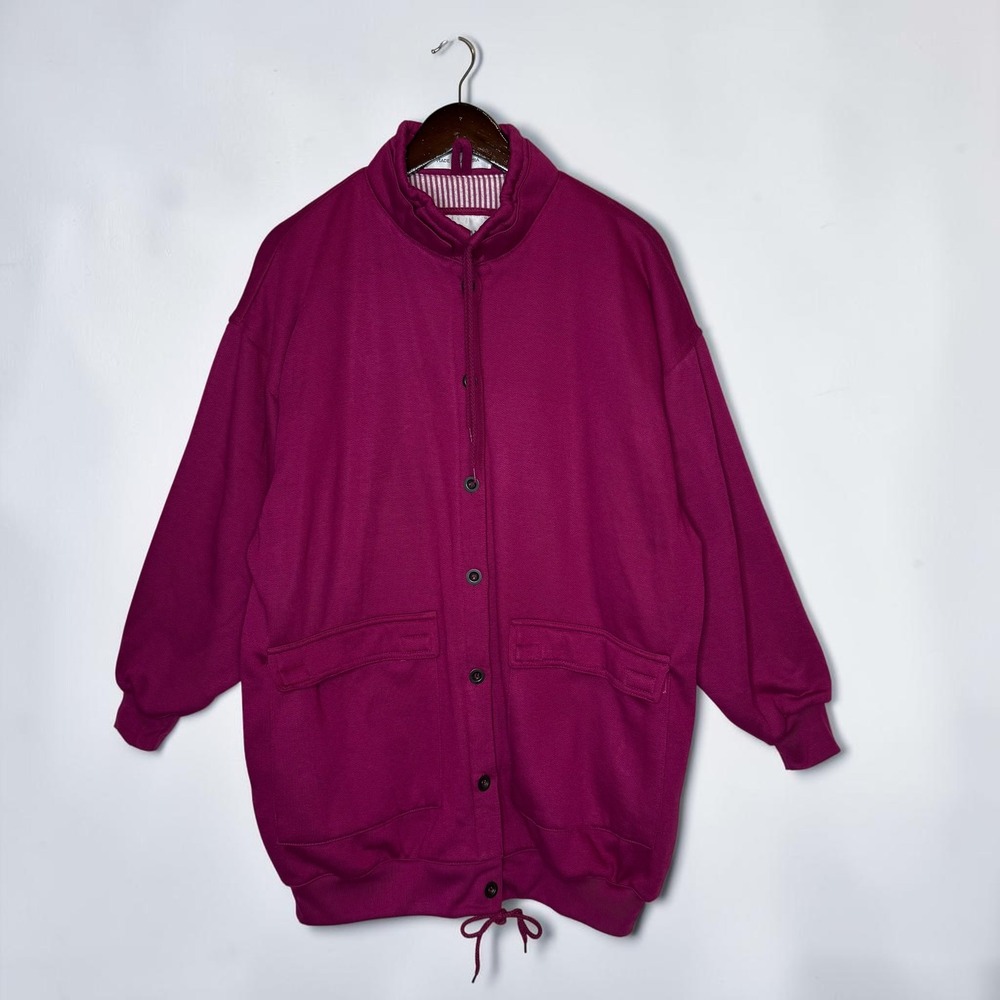 Vintage Gottschalks Oversized Jacket Button Up Magenta Fuchsia size Medium